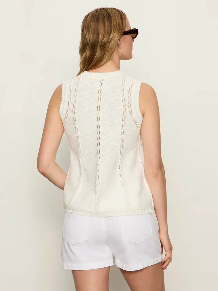 Easy Pointelle Shell | Chalk