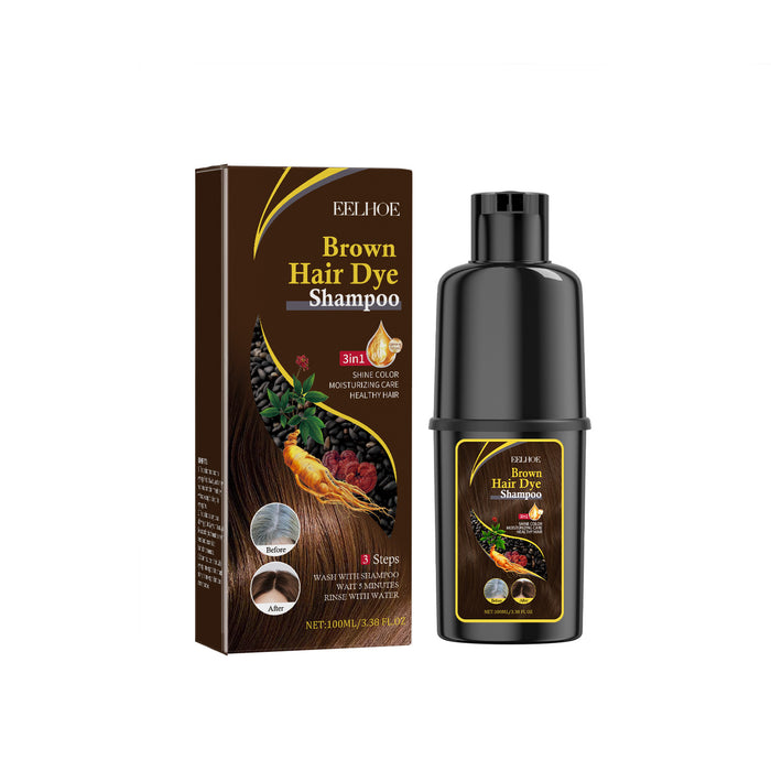 EELHOE Hair Dye Grey Shampoo – 100ml 100ML Brown EELHOE COSMETICS