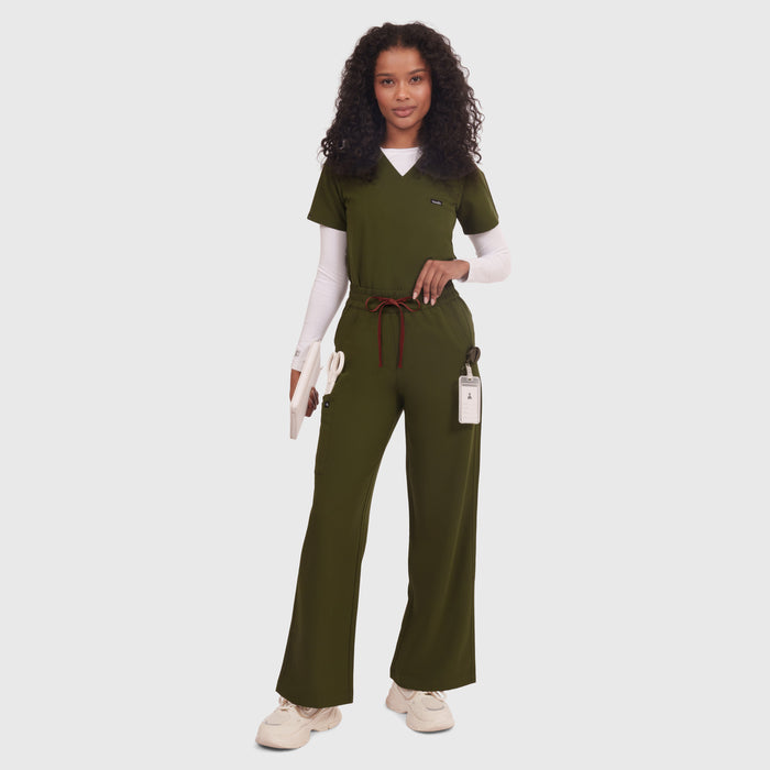 Elan High Waisted Wide-Leg Scrub Pant