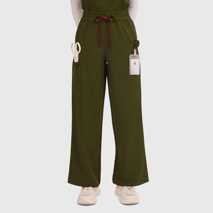 Elan High Waisted Wide-Leg Scrub Pant
