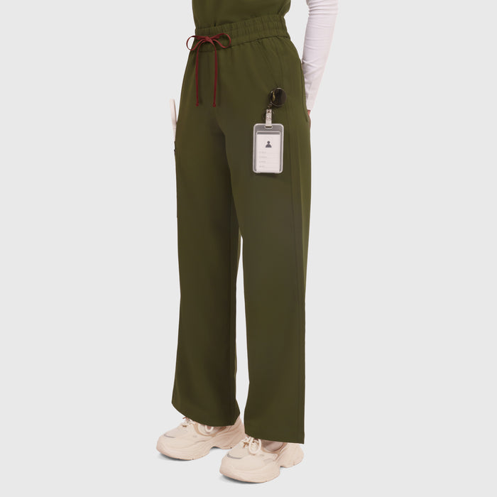 Elan High Waisted Wide-Leg Scrub Pant