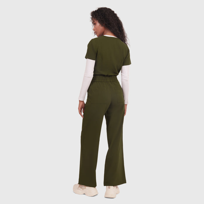 Elan High Waisted Wide-Leg Scrub Pant