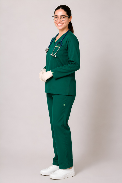 ELITE V NECK (GREEN) WOMEN