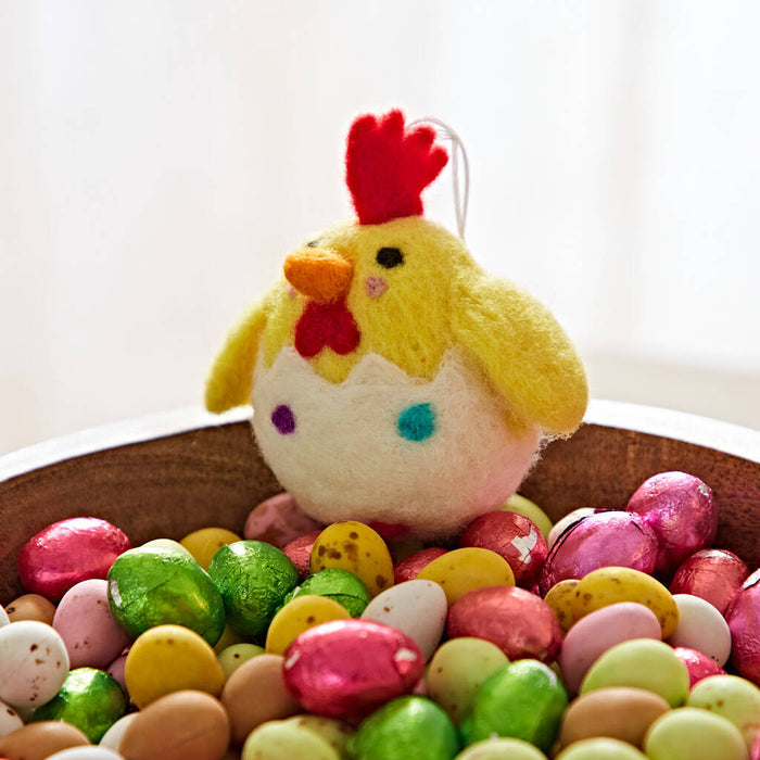 Felt Easter Decoration - 'Chick in an Easter Egg'