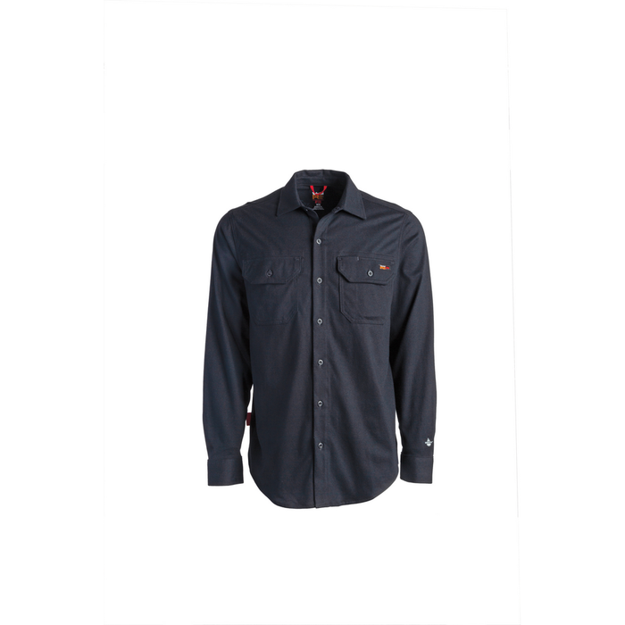 FLAME RESISTANT COTTON CORE BUTTON FRONT SHIRT (BIG/TALL) - 001-Black | Timberland PRO TB0A1VE9