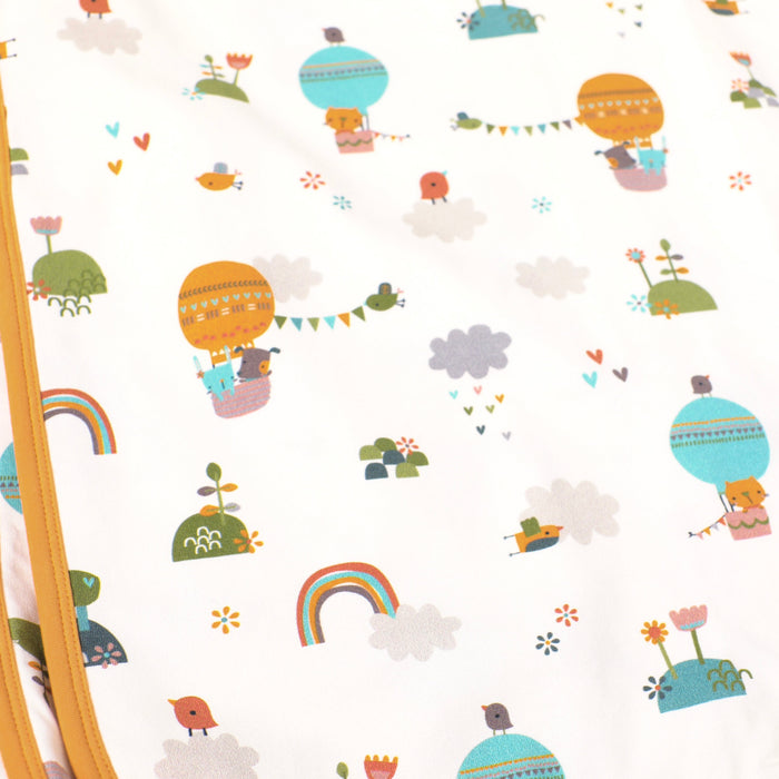 Organic Cotton Balloon Reversible Baby Blanket - Viverano