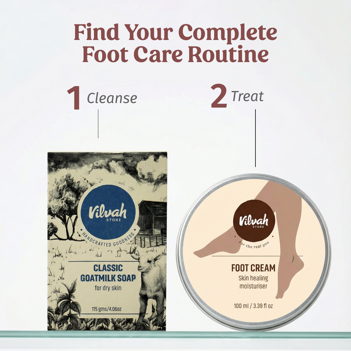 a complete foot care routine from vilvah