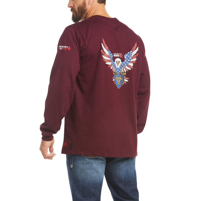 FR AMERICAN RAPTOR GRAPHIC LONG-SLEEVE TEE - 600-Red | Ariat 10035424