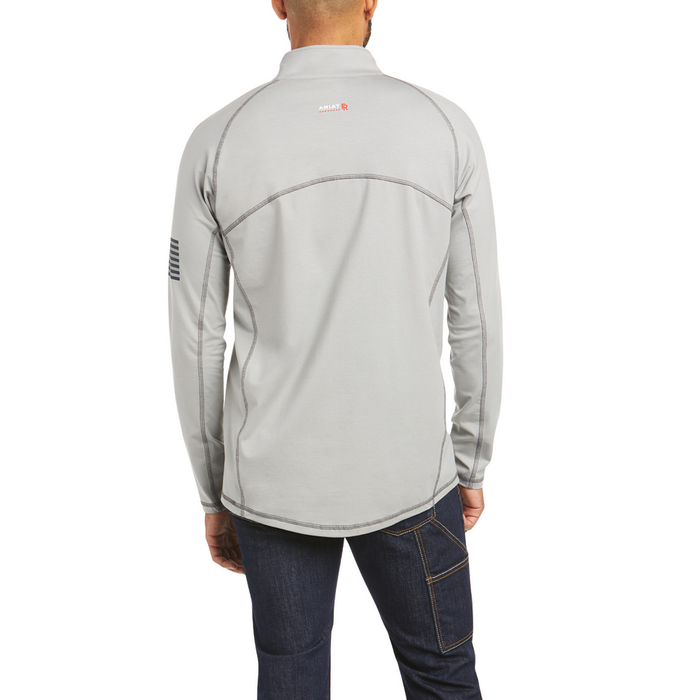 FR COMBAT STRETCH 1/4 ZIP LONG-SLEEVE WORK SHIRT - 020-Gray | Ariat 10035420