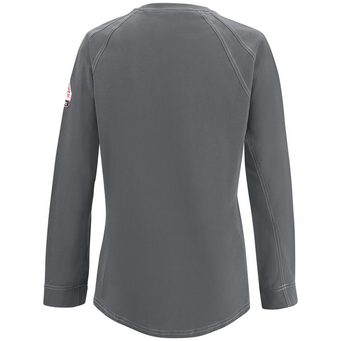 FR IQ SERIES COMFORT KNIT LONG SLEEVE T-SHIRT - CH-Charcoal | Bulwark QT31