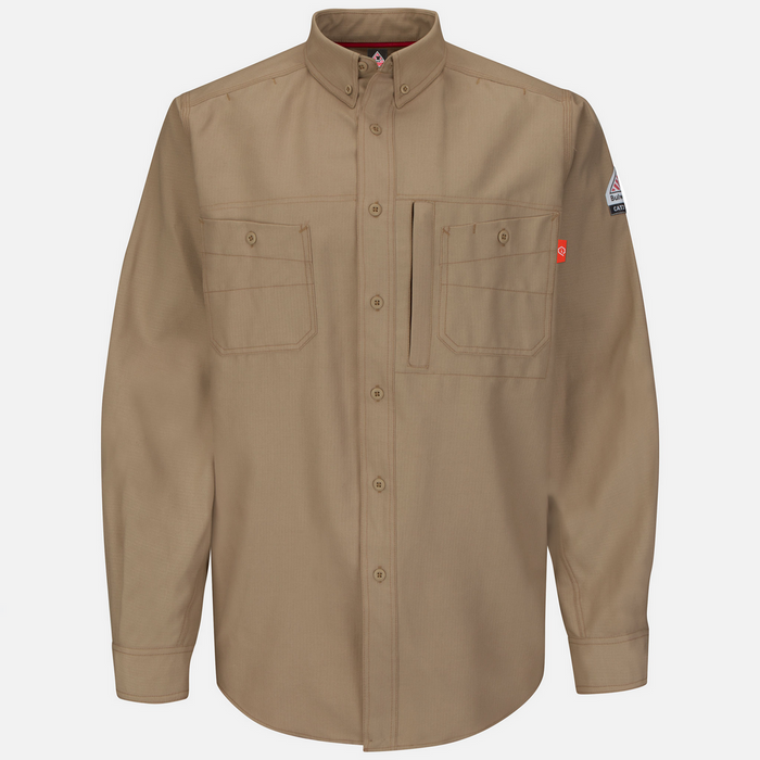 FR IQ SERIES ENDURANCE COLLECTION UNIFORM SHIRT - KH-Khaki | Bulwark QS42