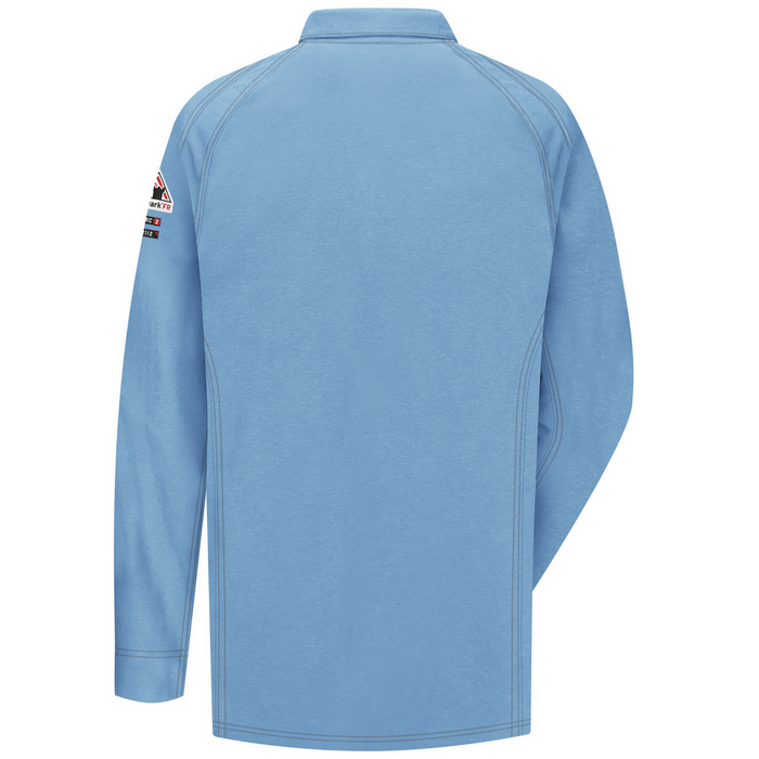 FR IQ SERIES LONG SLEEVE POLO - BL-Blue | Bulwark QT12