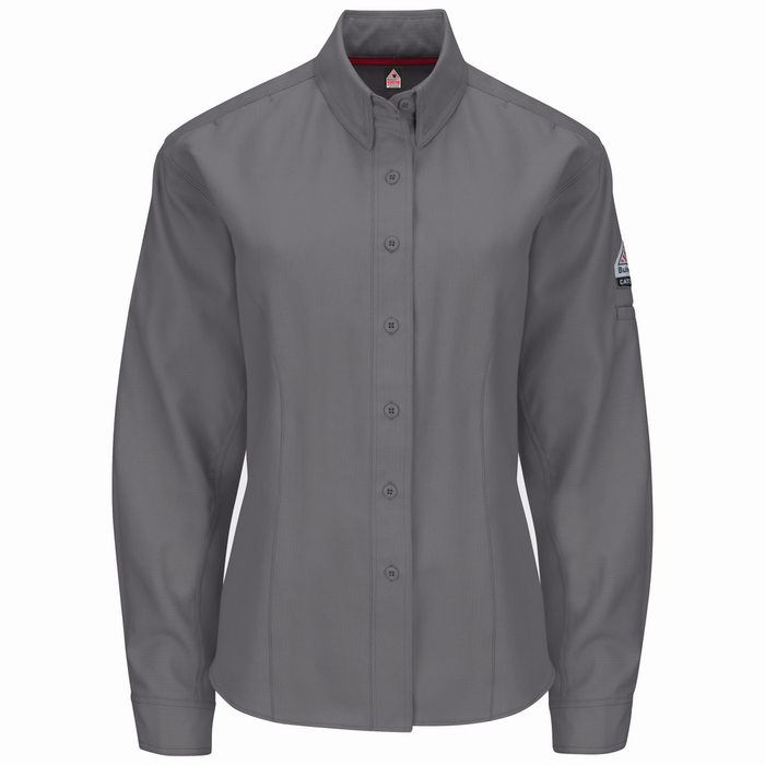 FR IQ SERIES LONG SLEEVE SHIRT - GY-Grey | Bulwark QS41