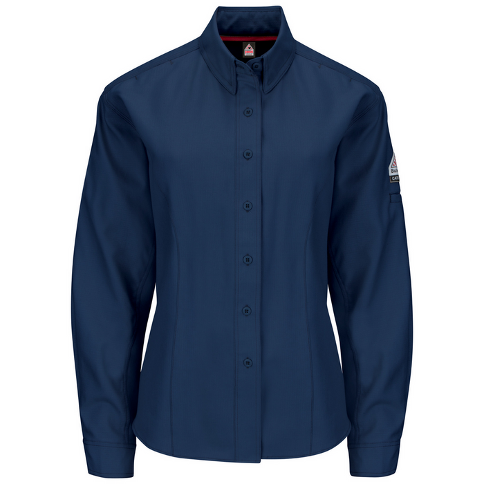 FR IQ SERIES LONG SLEEVE SHIRT - NV-Navy | Bulwark QS41