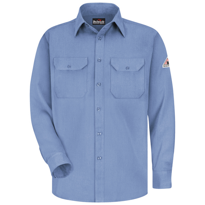 FR LIGHTWEIGHT UNIFORM SHIRT - LB-Light Blue | Bulwark SMU4