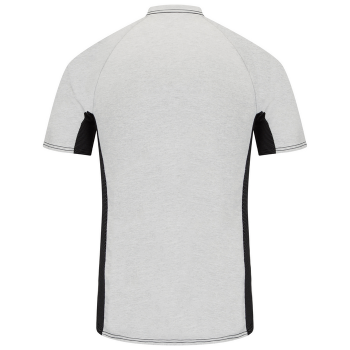 FR SHORT SLEEVE BASELAYER WITH MESH GUSSET AND POCKET - GY-Grey | Bulwark MPS4