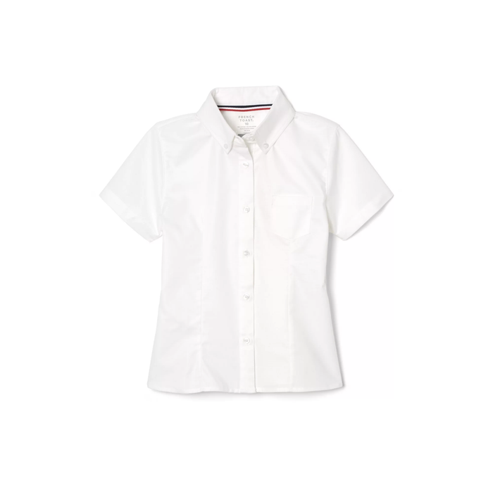 French Toast Womens Short Sleeve Oxford Blouse