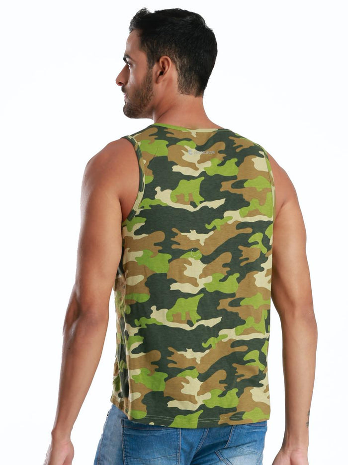 Full Camo Active Fit Camo Printed Organic Bamboo Vest (Pack Of 1)