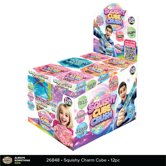 Fun Doh Squishy Charm Cube Fidget Toy Variety