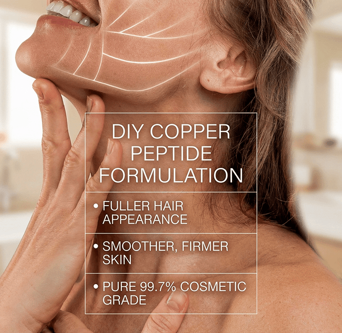 ghk copper peptide powder smooths and firms skin, and makes hair appear fuller