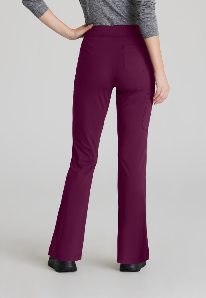 Glide Knit Flare Pant - Wine - Grey's Anatomy Scrubs