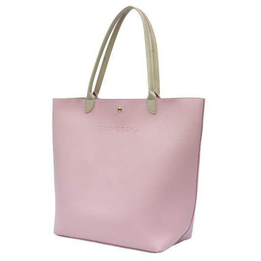 GLOW ON THE GO TOTE BAG - PINK - Geanta Roz Pudra De Umar Versatila - skinseen.ro