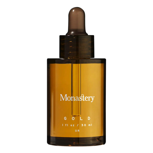 Bottle of Monastery Gold Restorative Face Oil 30mL