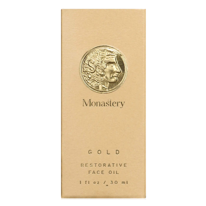 Box of Monastery Gold Restorative Face Oil 30mL