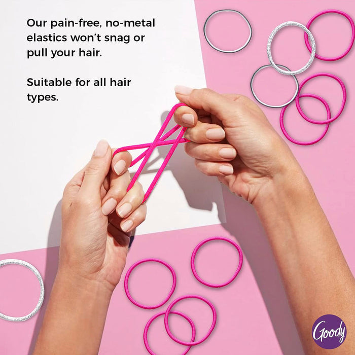 Goody x Barbie No-Metal Elastics Medium Hair 30pcs - ikatehouse