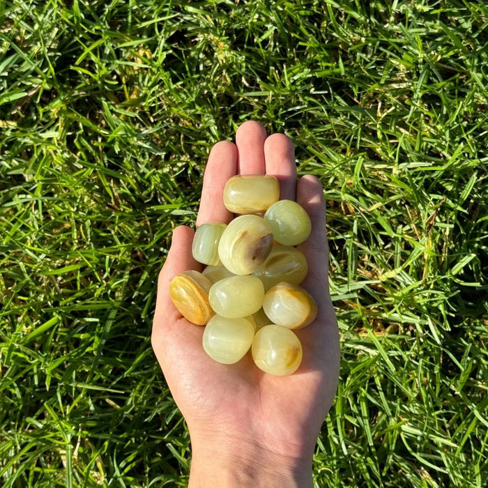 Green Calcite Tumbled