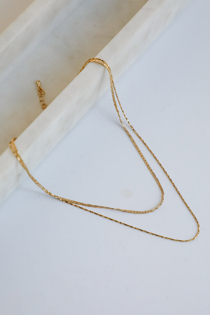 Hadley Gold Layered Chain Necklace