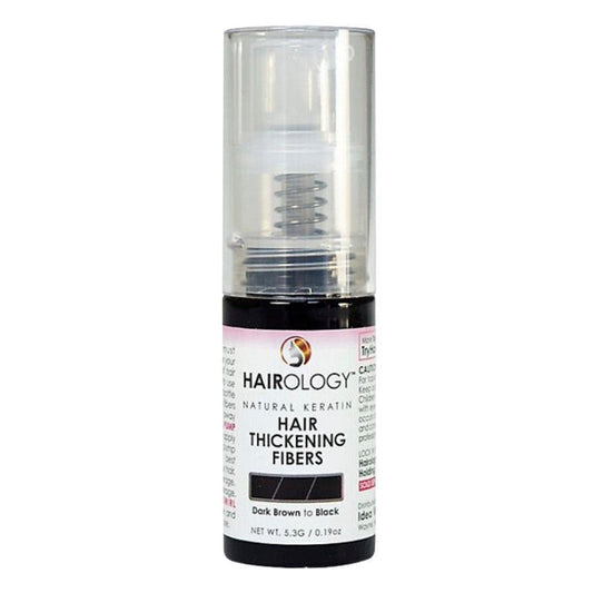 Hairology Hair Thickening Fibers Dark Brown to Black 0.19oz/5.3g - ikatehouse