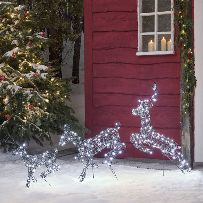 Harlow Leaping Light Up Reindeer Family