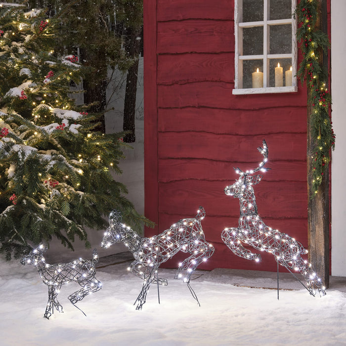 Harlow Leaping Light Up Reindeer Family