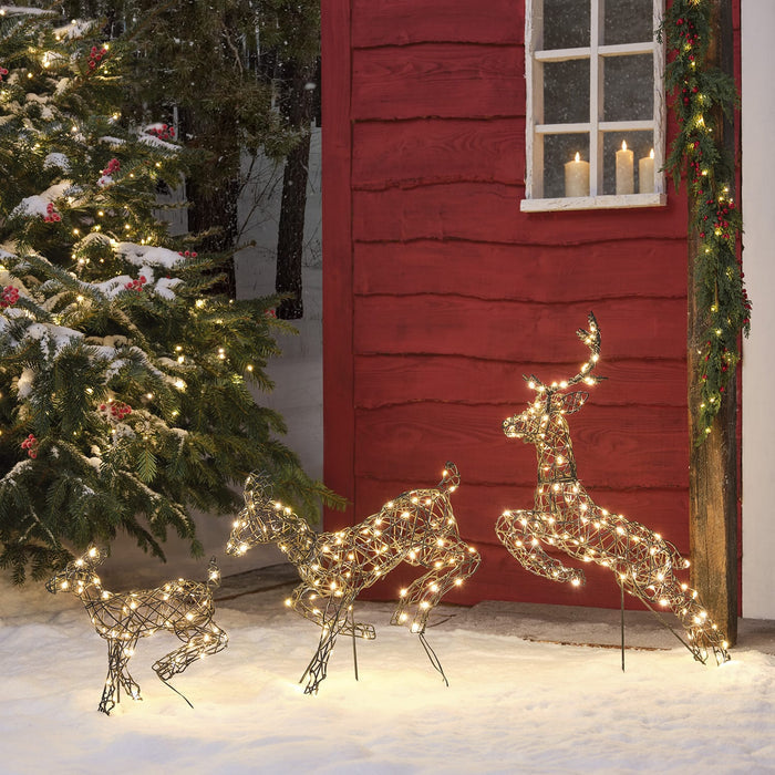 Harlow Leaping Light Up Reindeer Family
