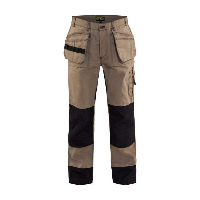 HEAVY WORKER PANTS - 2399-Khaki Black | Blaklader 16801380