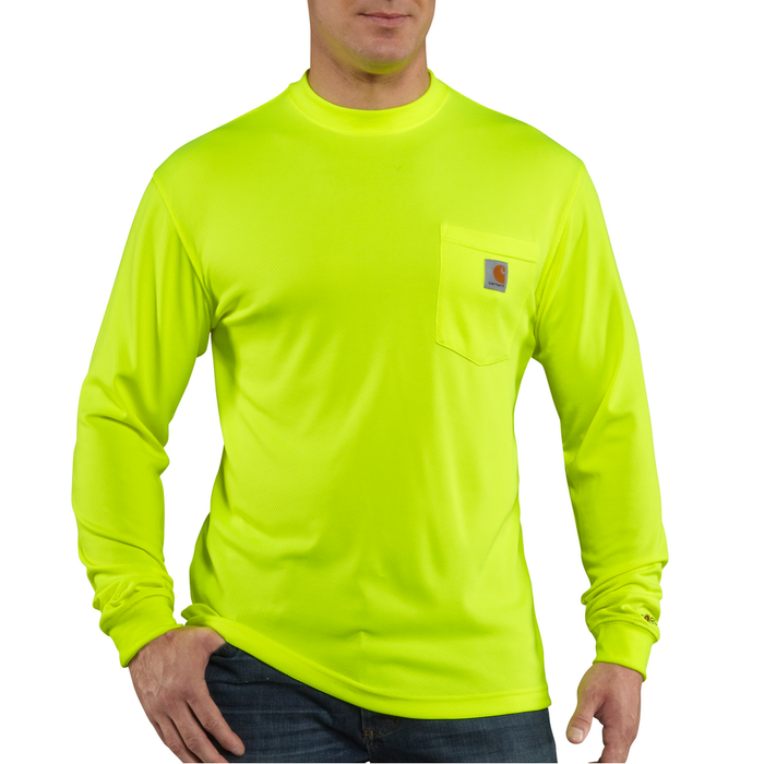 HI-VIS COLOR ENHANCED LONG SLEEVE TEE - 323-Brite Lime | Carhartt 100494