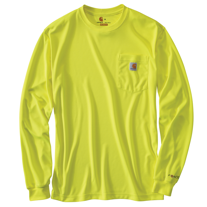 HI-VIS COLOR ENHANCED LONG SLEEVE TEE - 323-Brite Lime | Carhartt 100494