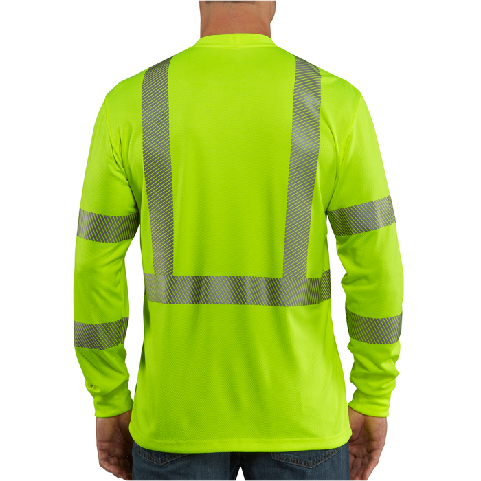 HI-VIS FORCE LONG SLEEVE CLASS 3 TEE - 323-Brite Lime | Carhartt 100496