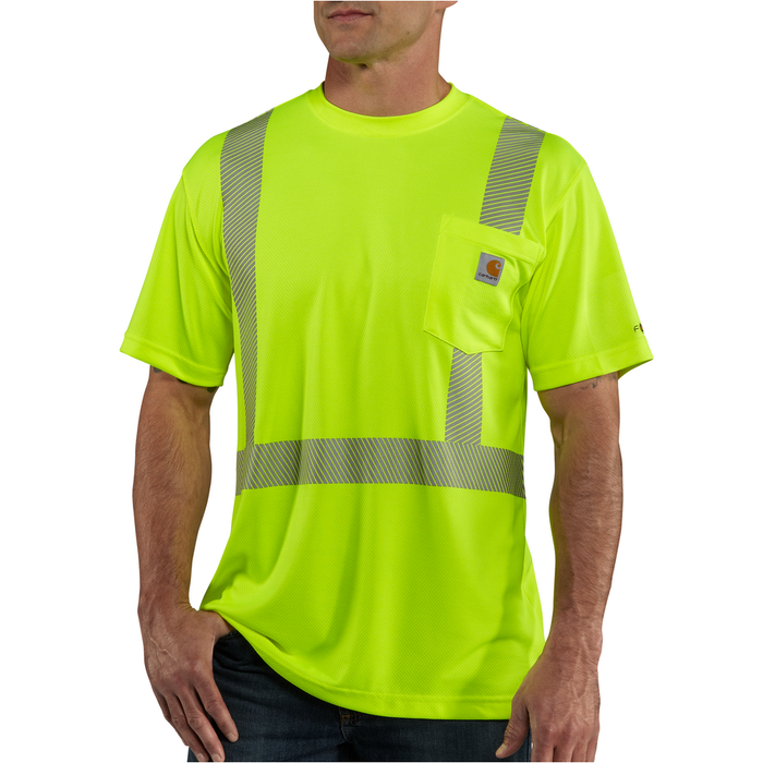 HI-VIS FORCE SHORT SLEEVE CLASS 2 TEE - 323-Brite Lime | Carhartt 100495