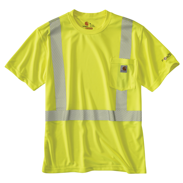 HI-VIS FORCE SHORT SLEEVE CLASS 2 TEE - 323-Brite Lime | Carhartt 100495