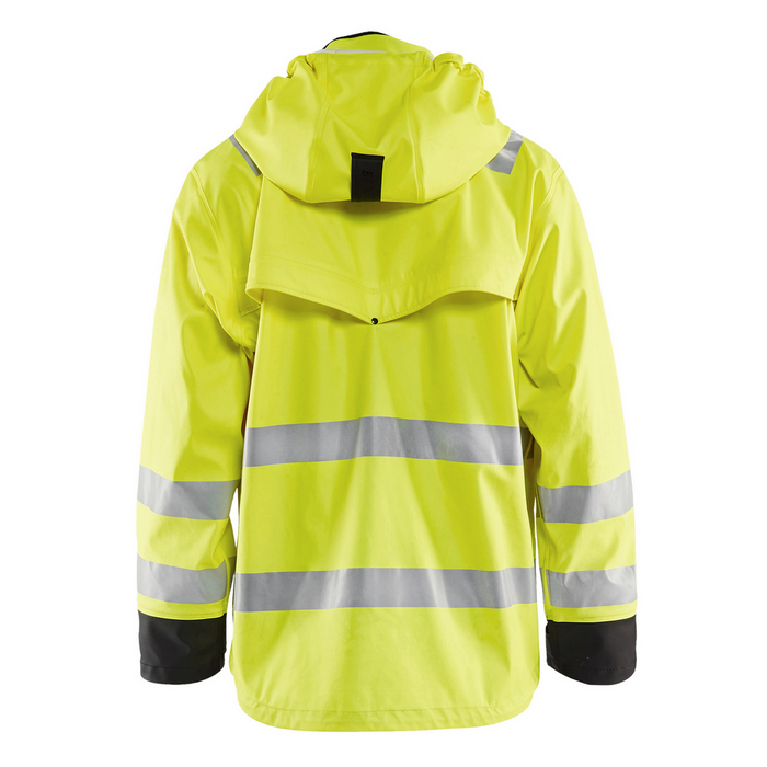 HI-VIS RAIN JACKET - 3399-Yellow Black | Blaklader 43122003