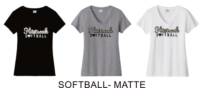 Hitstreak Gold Ladies Short Sleeve Mom Tee- Matte or Glitter
