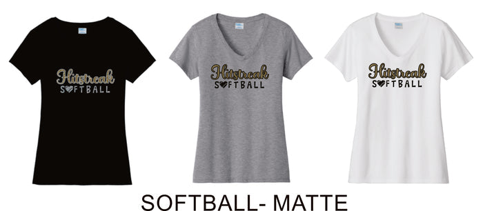Hitstreak Gold Ladies Short Sleeve Mom Tee- Matte or Glitter