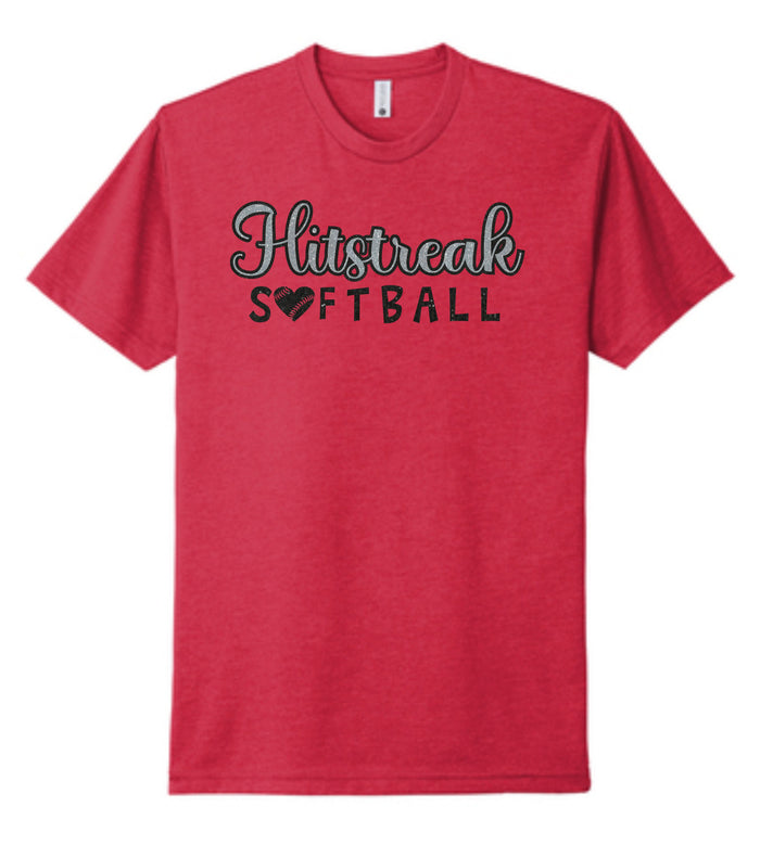 Hitstreak Unisex SOFTBALL Tee- matte and glitter