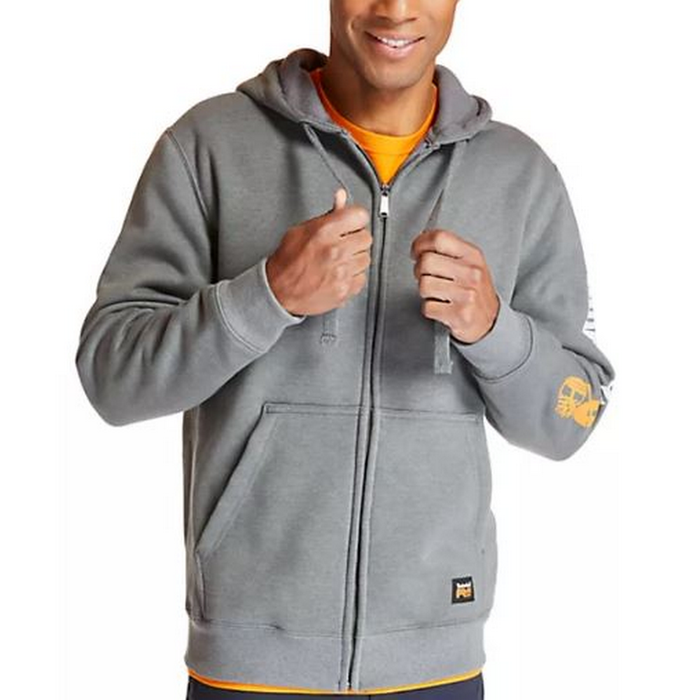 HOOD HONCHO FULL-ZIP SWEATSHIRT - 010-Charcoal Heather | Timberland PRO TB0A1HVC