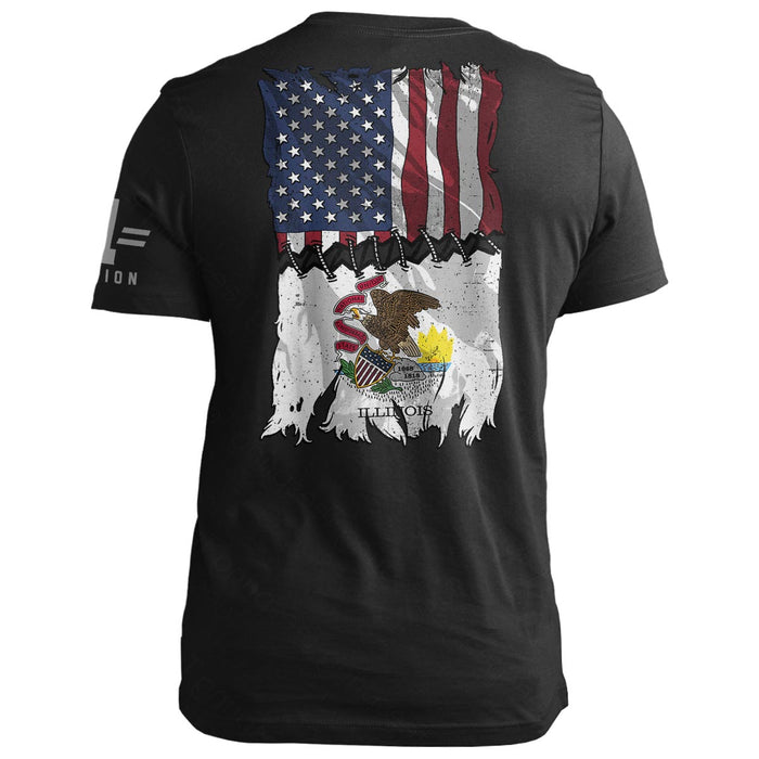 Illinois Stitch Flag USA