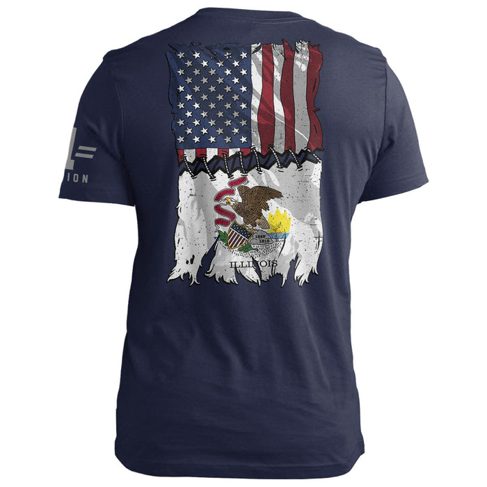 Illinois Stitch Flag USA