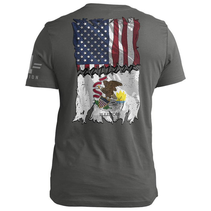 Illinois Stitch Flag USA