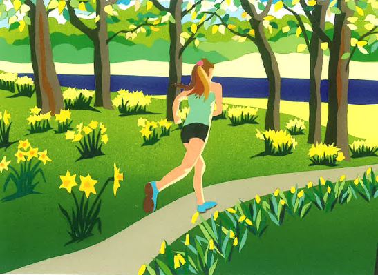 Individual Greetings card - 'Running'